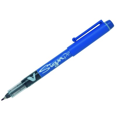 עט ראש דק לכתיבה בולטת על נייר כימי ותויות -v-signpen 
